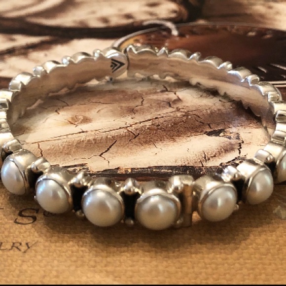 Rare Silpada Sterling Silver Freshwater Pearl Sunken Treasure Bracelet B2909 - Picture 14 of 16